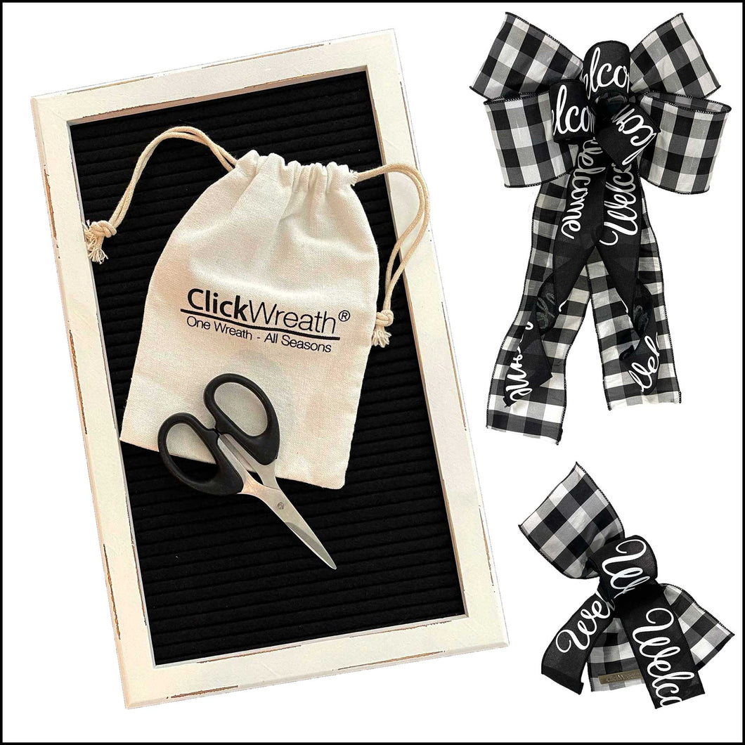 Letterboard Starter Kit with Black Welcome Ribbon