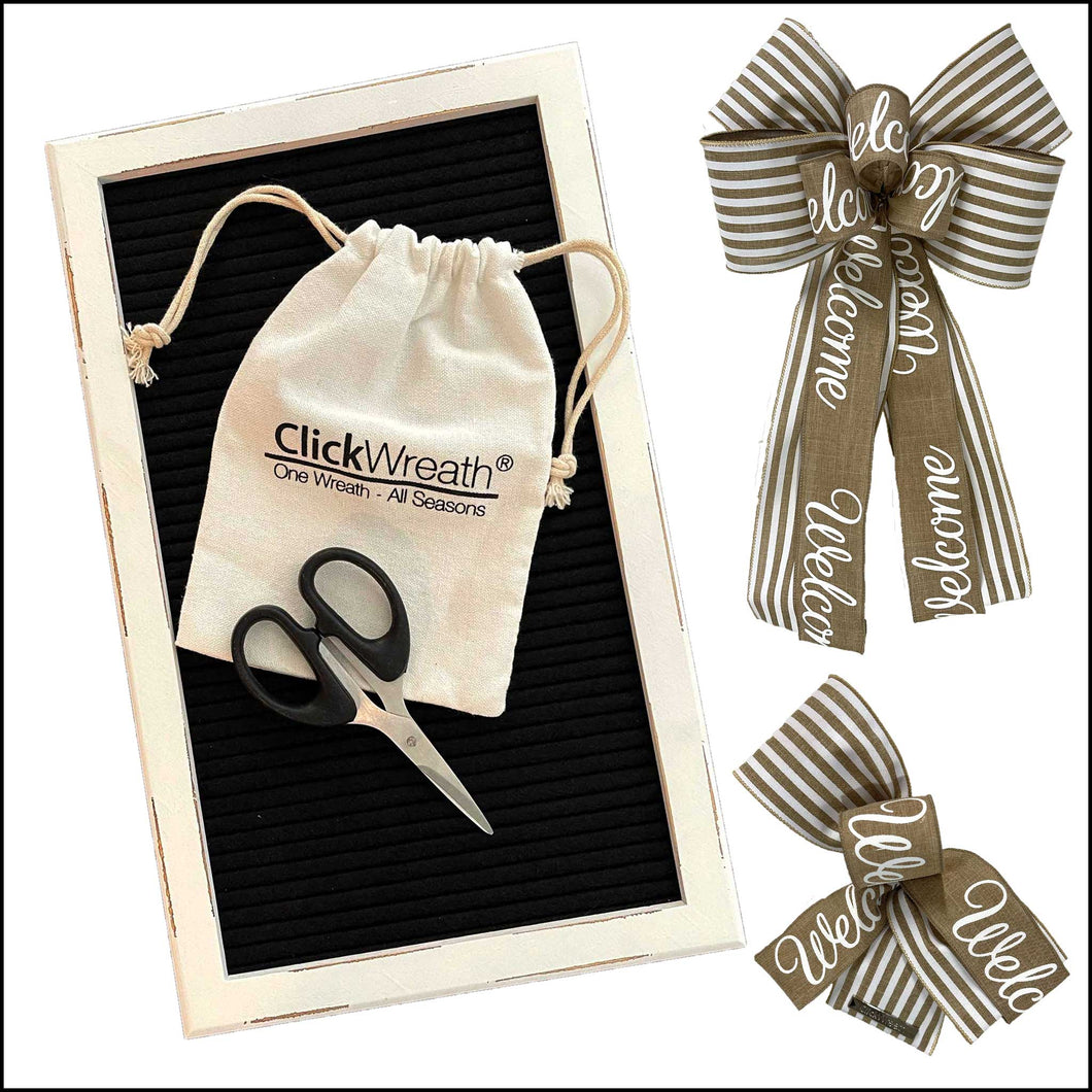 Letterboard Starter Kit with Tan Welcome Ribbon
