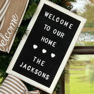 Letterboard Starter Kit with Tan Welcome Ribbon