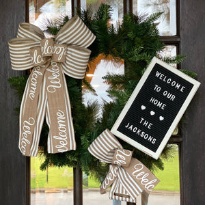 Letterboard Starter Kit with Tan Welcome Ribbon